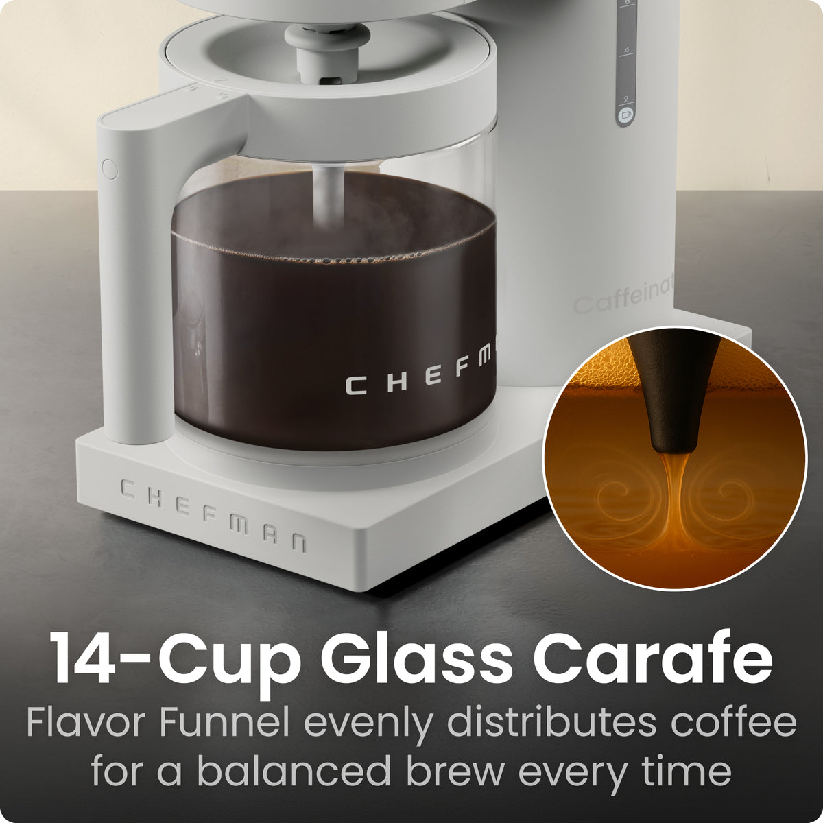 Caffeinator® 14-Cup Programmable Coffee Maker - Concrete