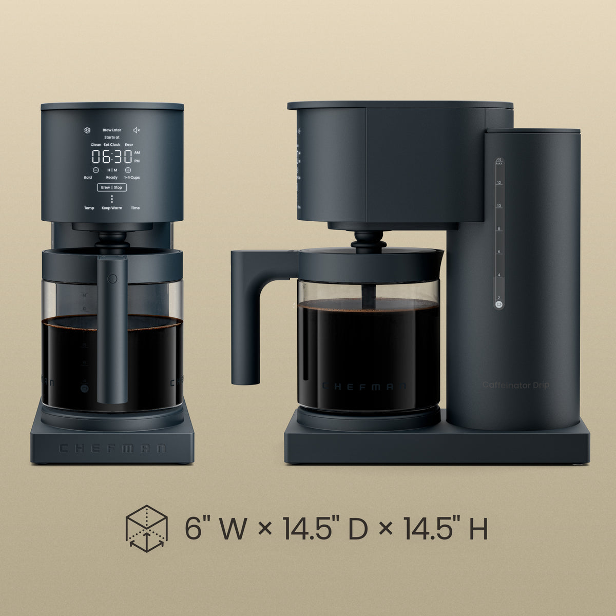 Caffeinator® 14-Cup Programmable Coffee Maker - Midnight