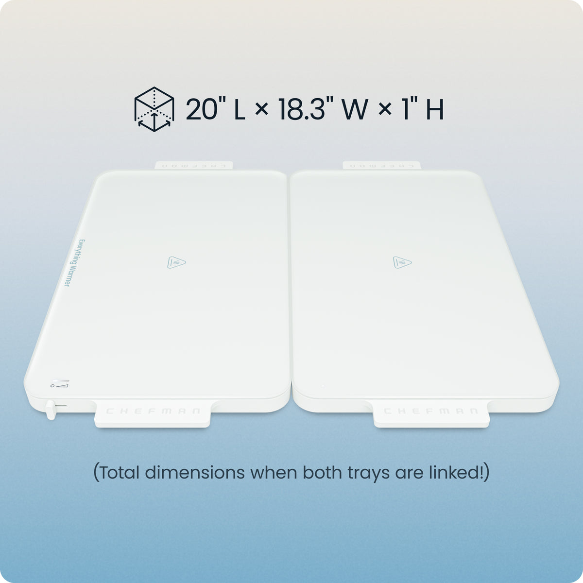 Everything Warmer™ Modular Expanding Warming Tray - Two 10” x 16” Trays