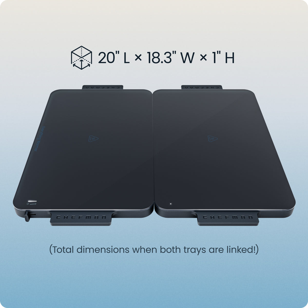 Everything Warmer™ Modular Expanding Warming Tray - Two 10” x 16” Trays