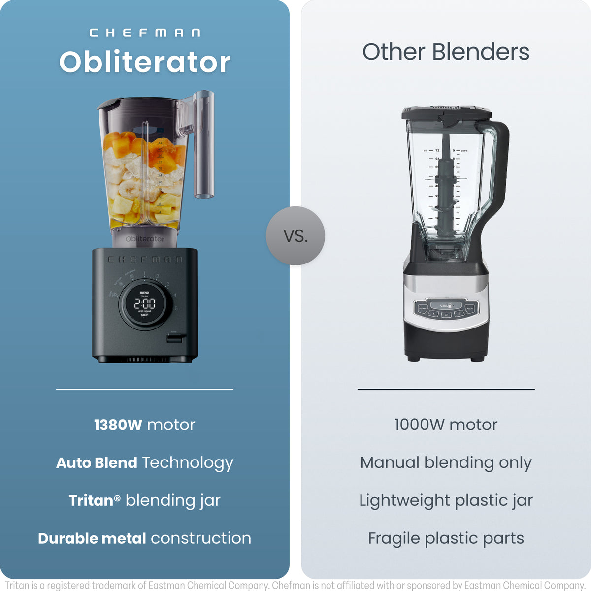 Obliterator® 48oz Power Blender + Travel Jar - Midnight