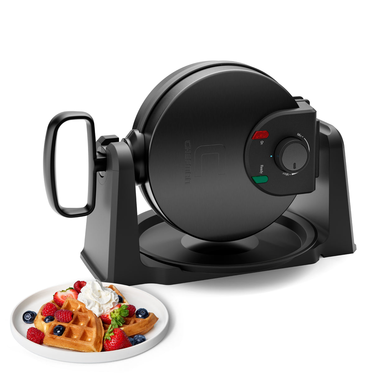 Rotating Belgian Waffle Maker - Black