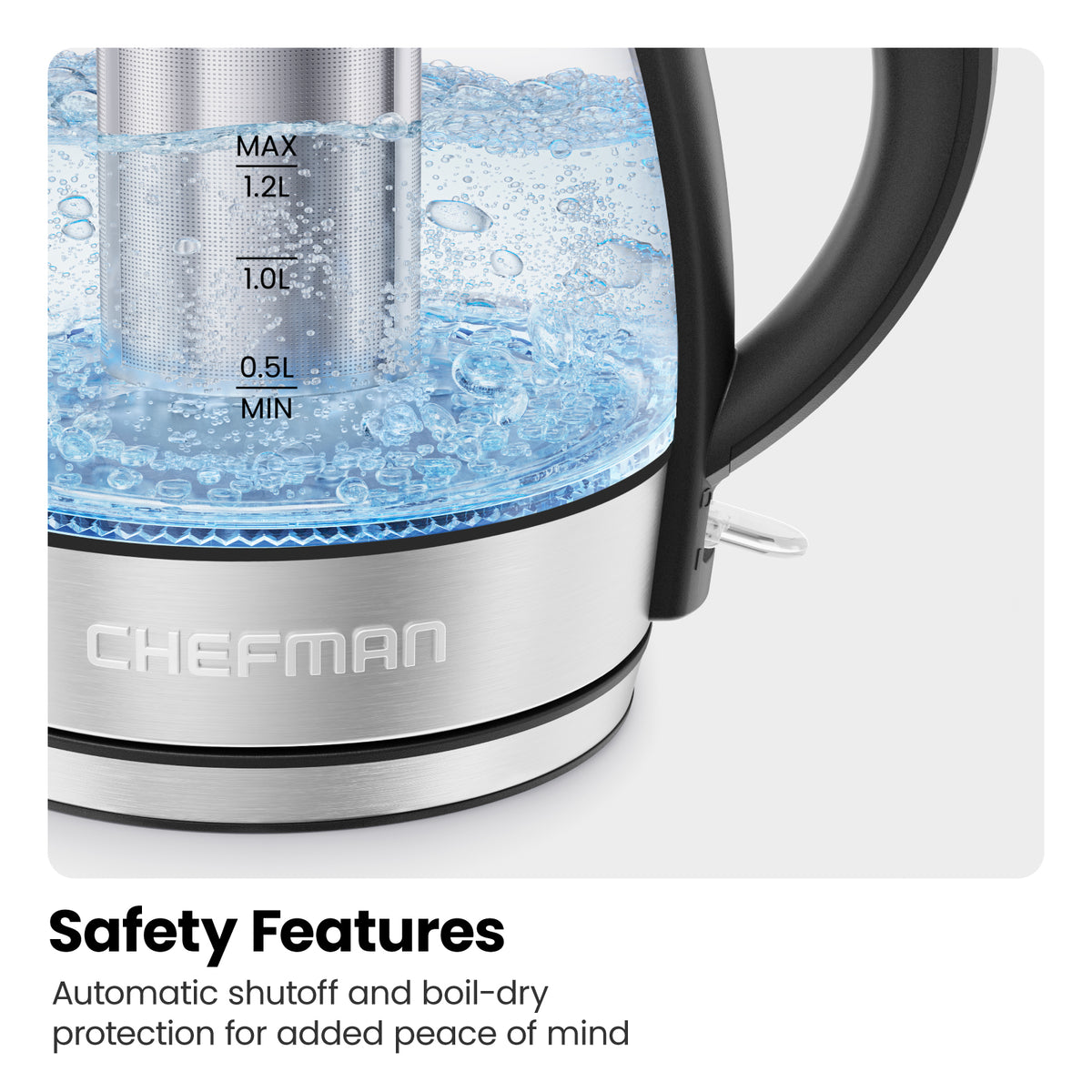 Fast-Boil™ 1.2L Electric Kettle with Tea Infuser