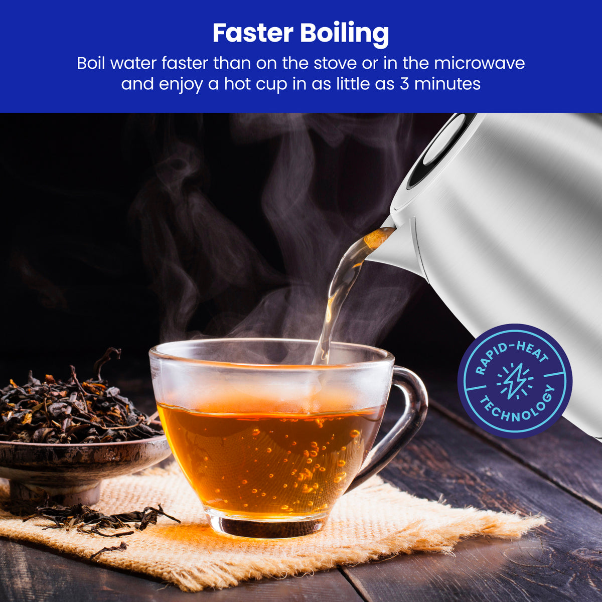 Easy-View Electric Kettle with Auto Shutoff