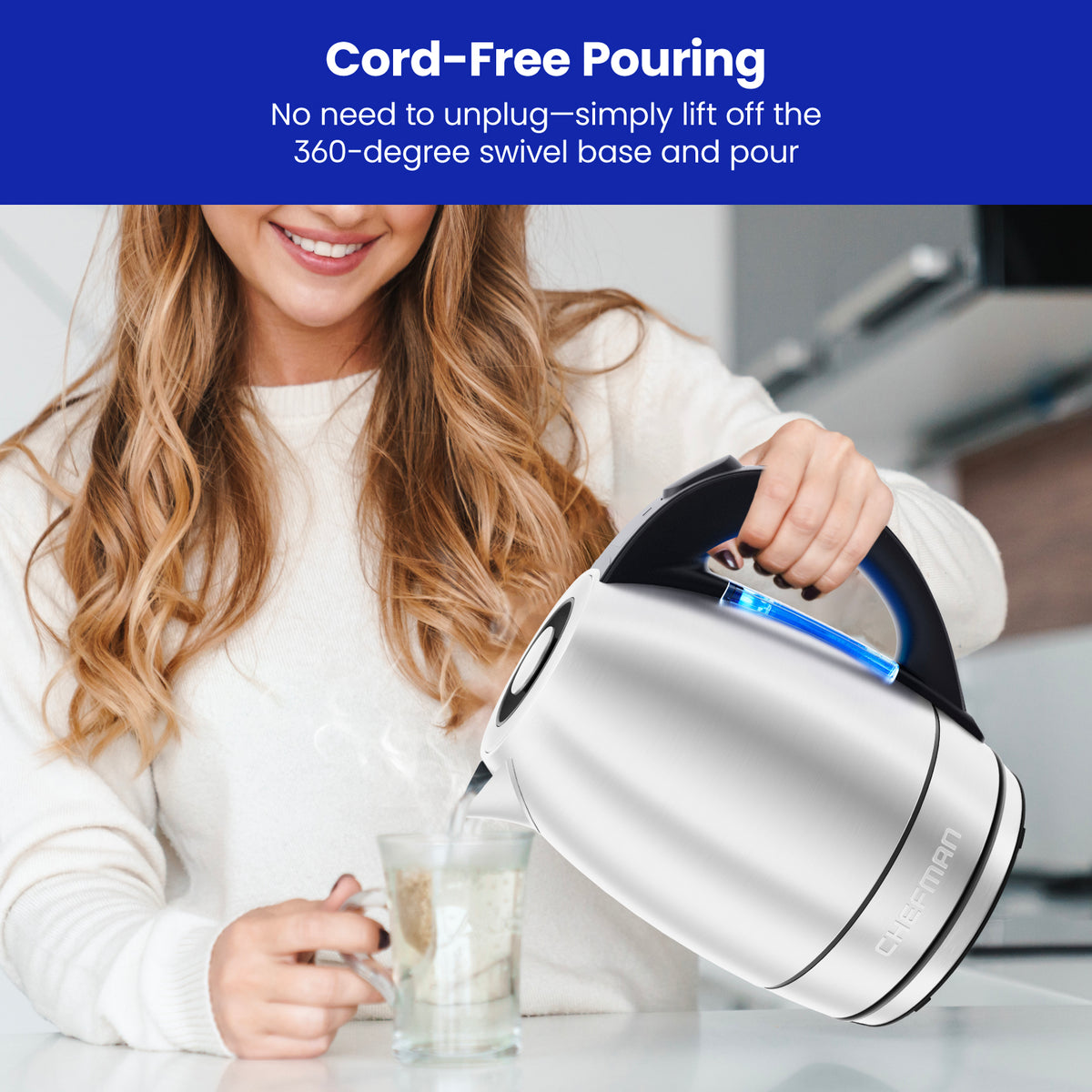 Easy-View Electric Kettle with Auto Shutoff