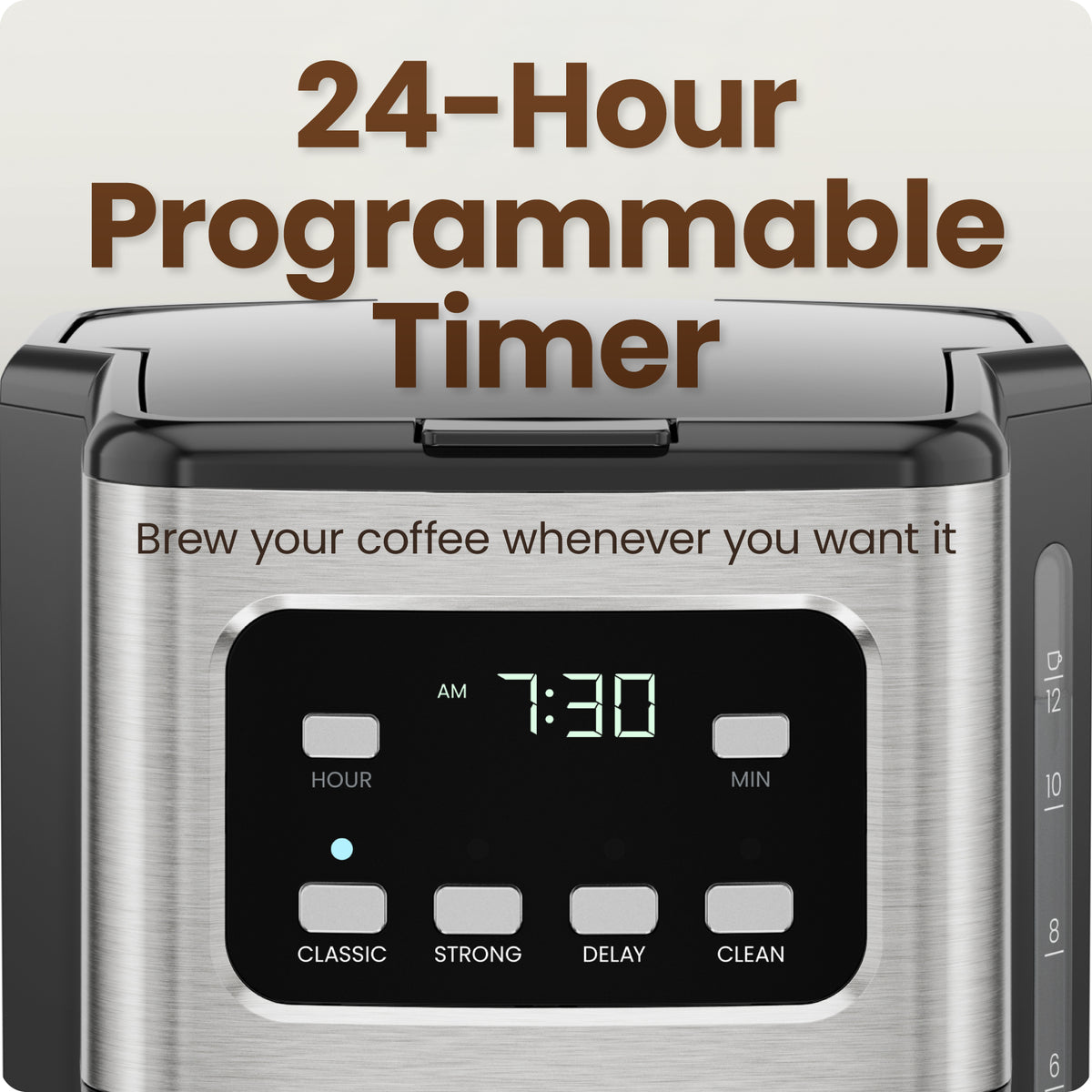 12-Cup Programmable Digital Coffee Maker