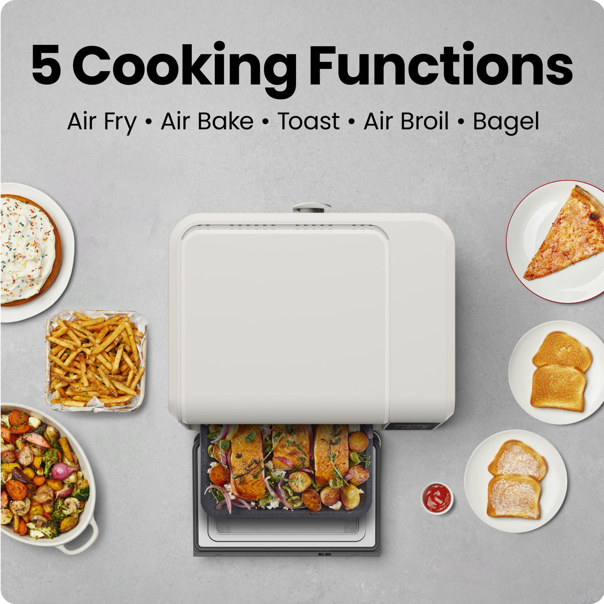 EasyAir 15 Qt. Toaster Oven Air Fryer - White