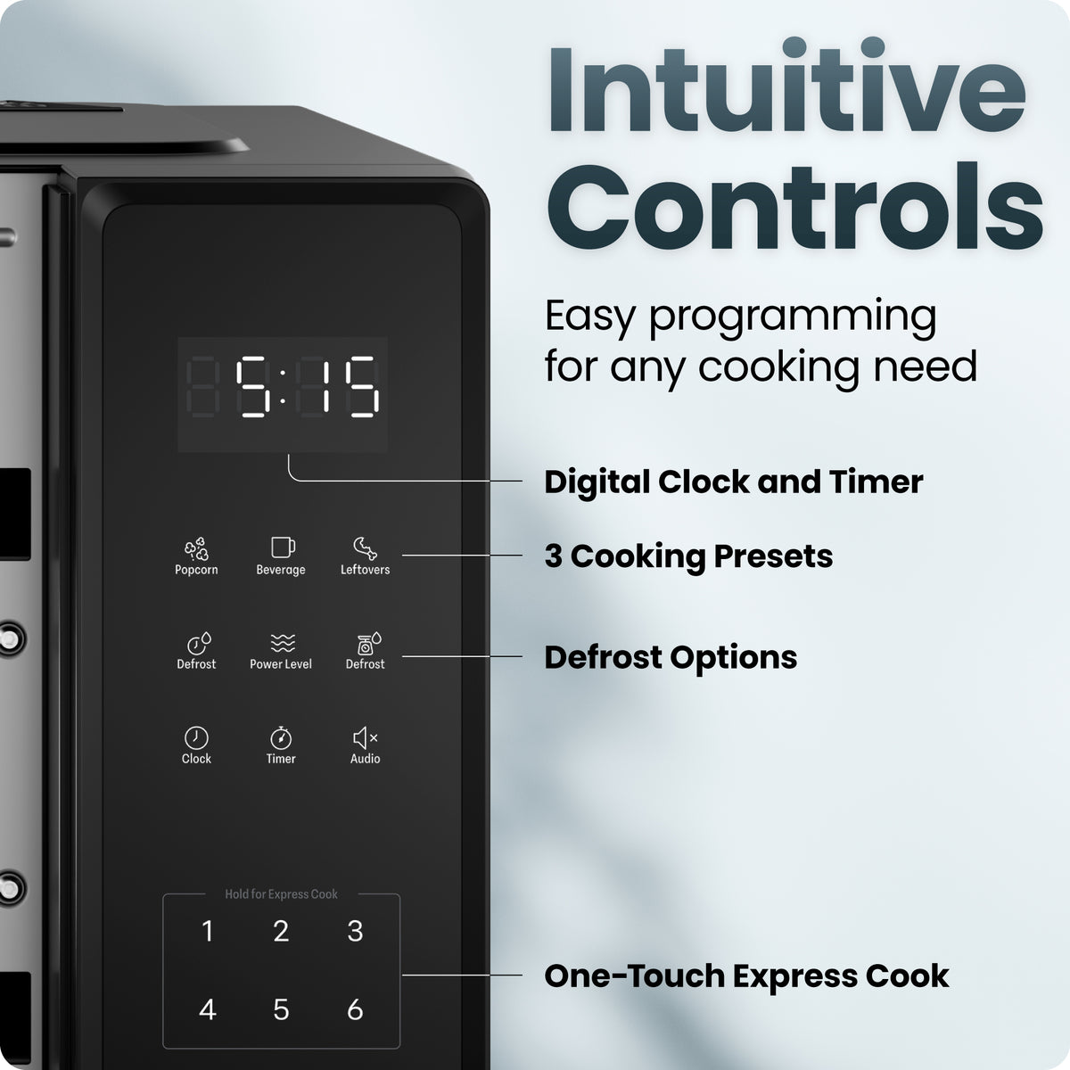 1.1 Cu. Ft. Countertop Digital Microwave Oven