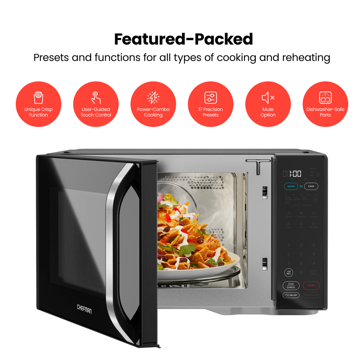 MicroCrisp® Countertop 1.1 Cu. Ft. Digital Microwave Oven