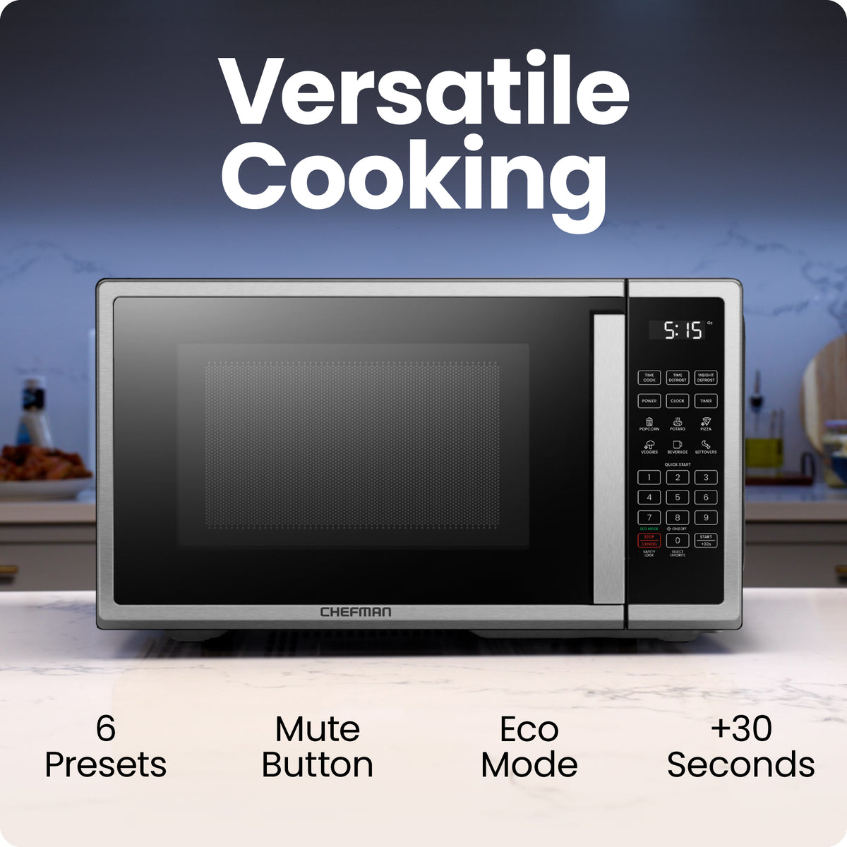 Countertop 0.7 Cu. Ft. Digital Stainless Microwave Oven