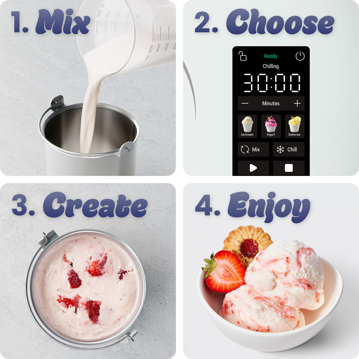 Iceman Trio™ Ice Cream Maker - White