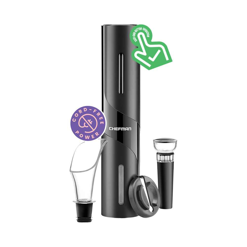 Abridor de vino eléctrico de acero inoxidable (paquete adicional)