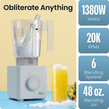 Obliterator® 48oz Power Blender + Travel Jar - Concrete