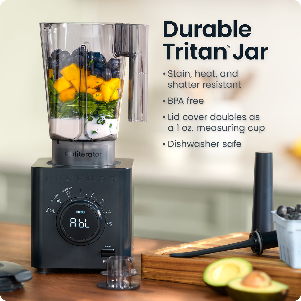 Obliterator® 48oz Power Blender + Travel Jar - Midnight