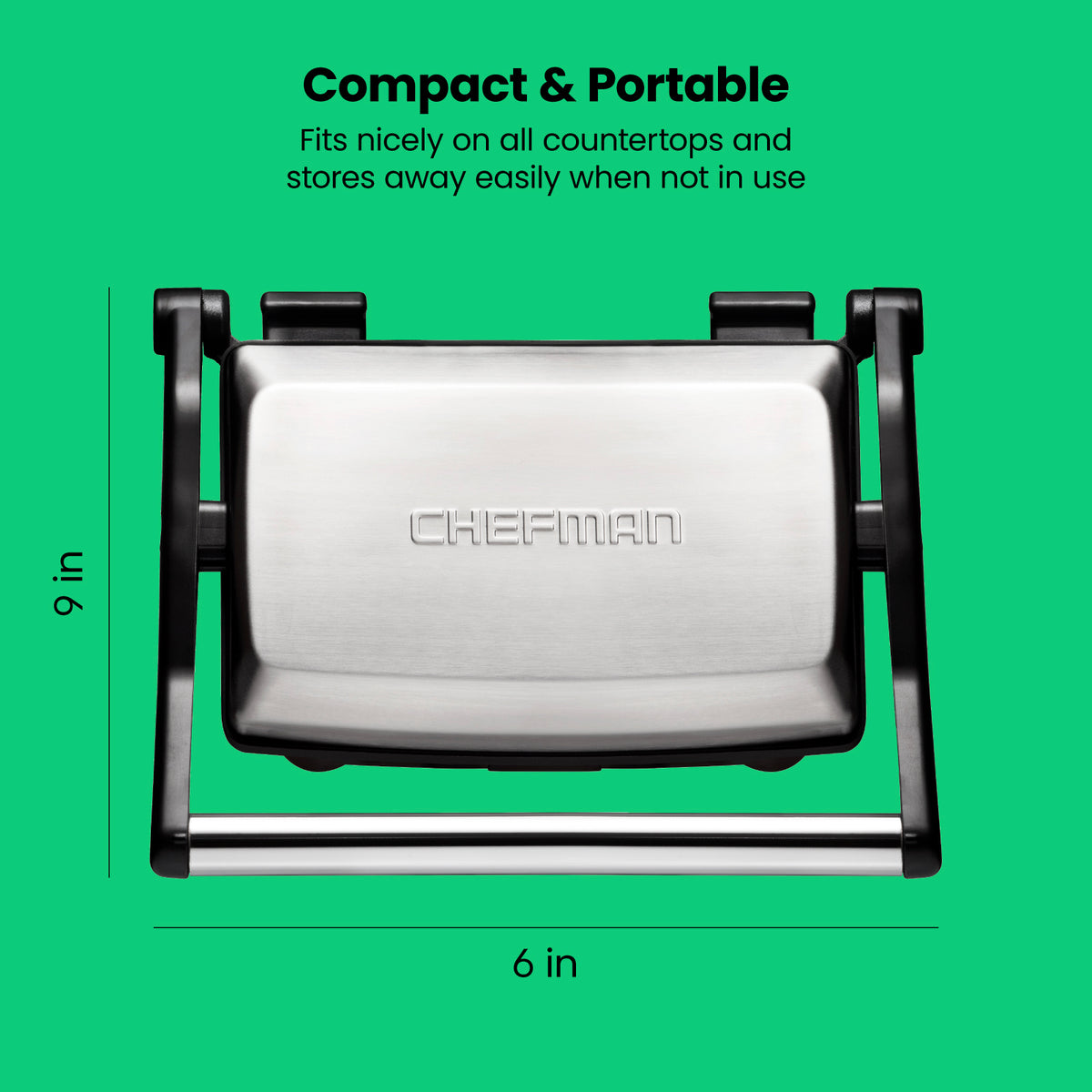 Multifunctional 180° Grill + Panini Press (2-Slice)