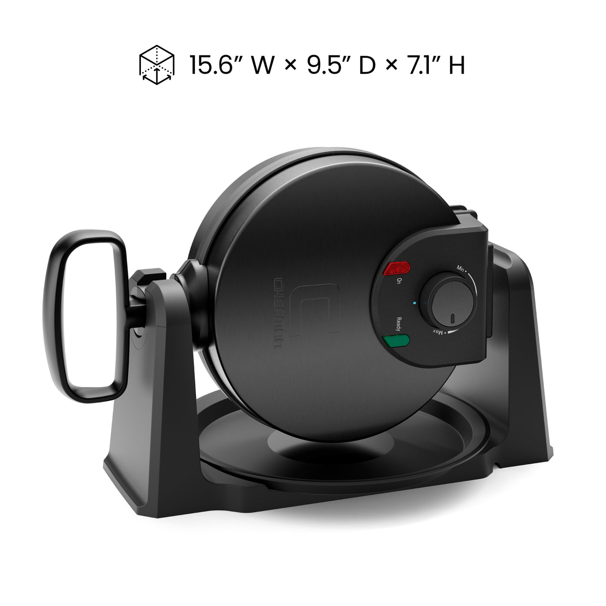 Rotating Belgian Waffle Maker - Black