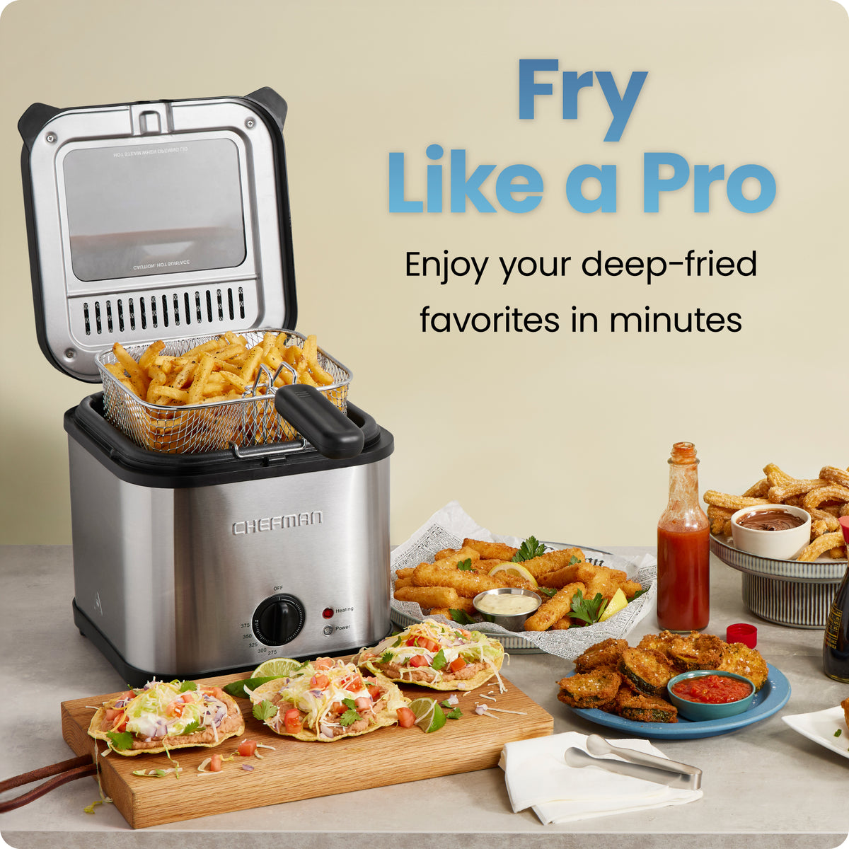 2.5 Quart Stainless Steel Deep Fryer
