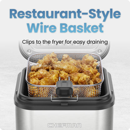 2.5 Quart Stainless Steel Deep Fryer