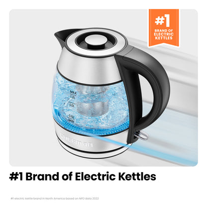 Fast-Boil™ 1.2L Electric Kettle with Tea Infuser