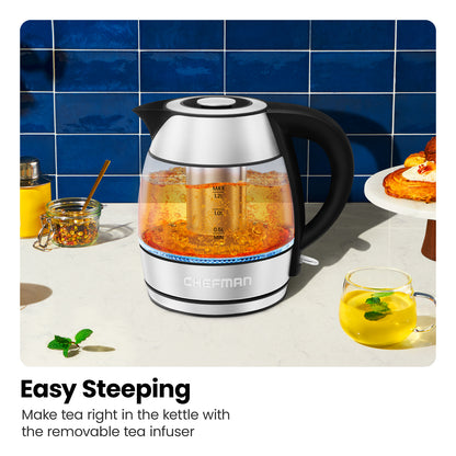 Fast-Boil™ 1.2L Electric Kettle with Tea Infuser