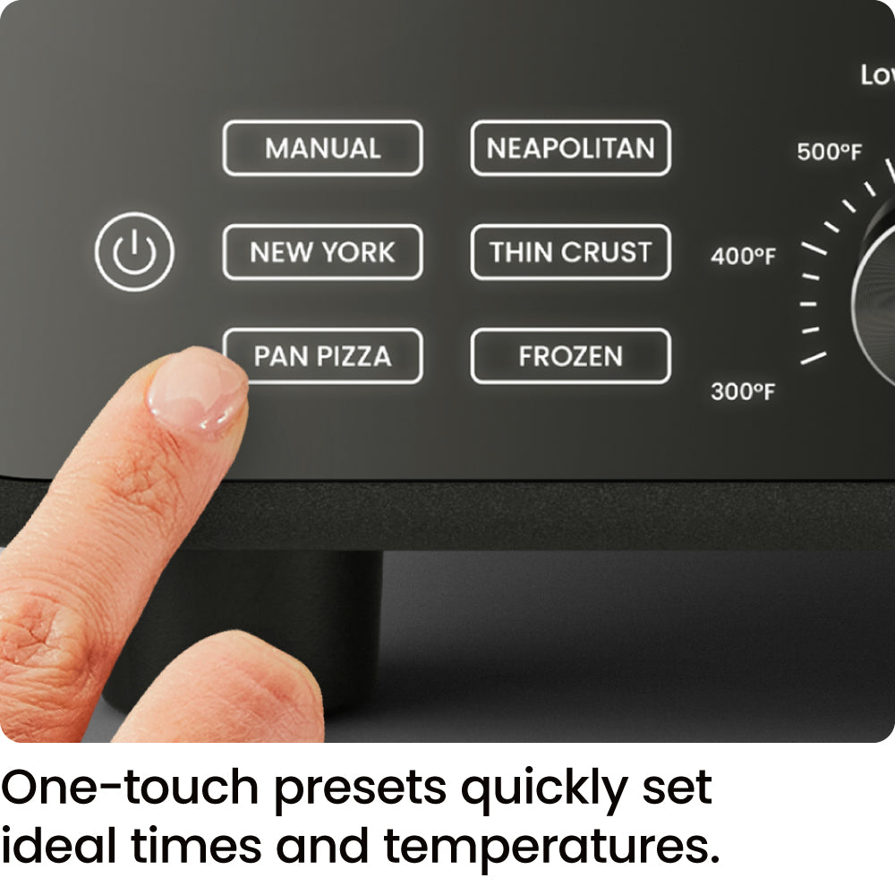 Horno de pizza eléctrico de interior de alta temperatura (800 °F) (negro) 