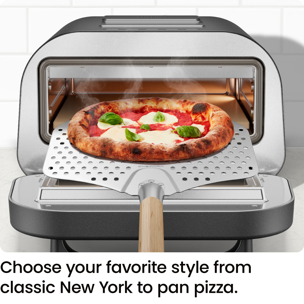 Horno de pizza eléctrico de interior de alta temperatura (800 °F) (negro) 