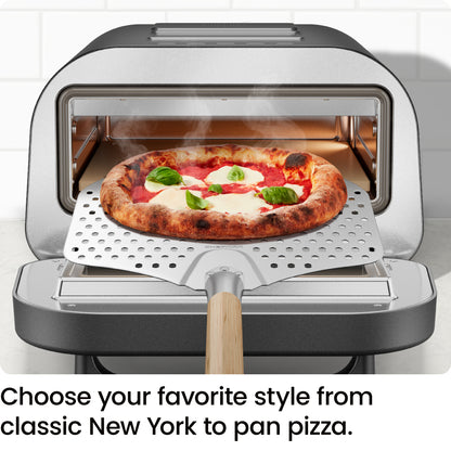 Horno de pizza eléctrico de interior de alta temperatura (800 °F) (negro) 