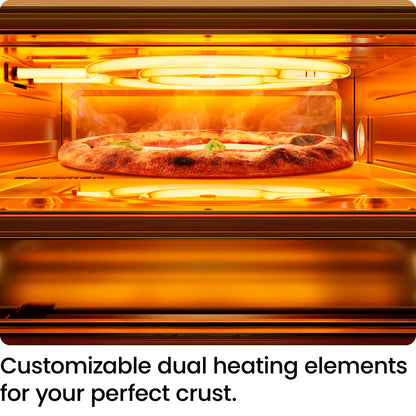 Horno de pizza eléctrico de interior de alta temperatura (800 °F) (negro) 