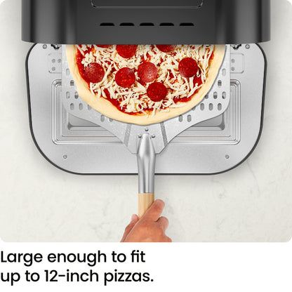 Horno de pizza eléctrico de interior de alta temperatura (800 °F) (negro) 