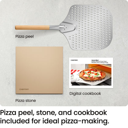 Horno de pizza eléctrico de interior de alta temperatura (800 °F) (negro) 