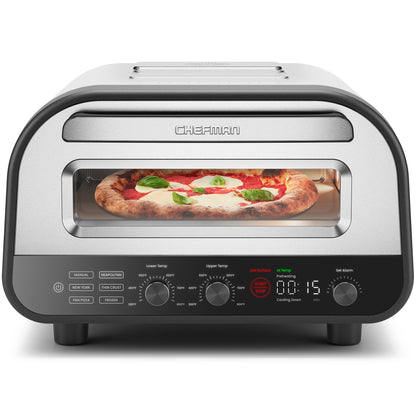 Horno de pizza eléctrico de interior de alta temperatura (800 °F) (acero inoxidable) 
