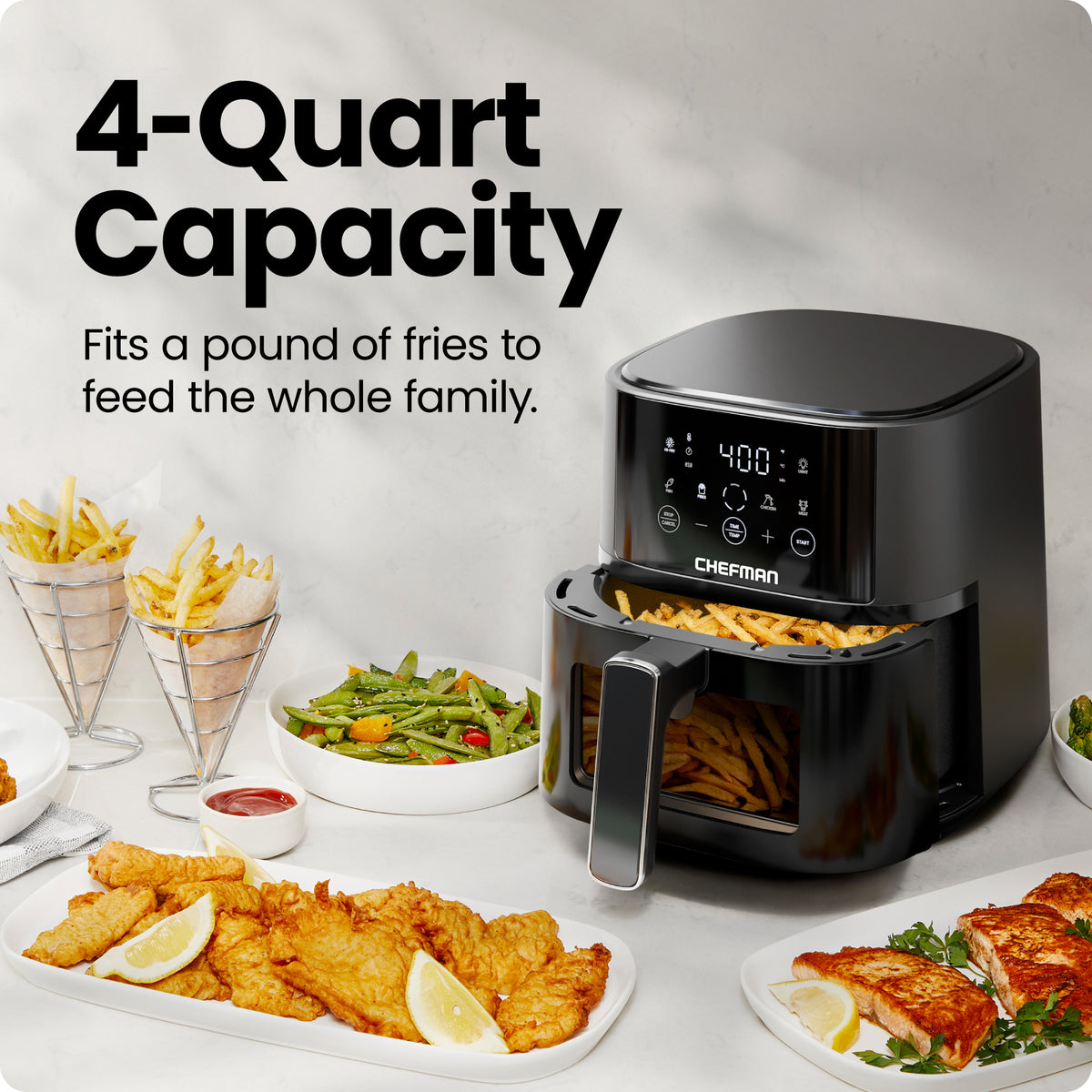 TurboFry® Touch 4-Quart Easy-View Air Fryer