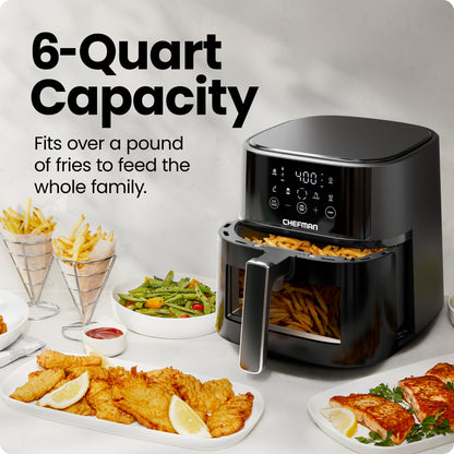 TurboFry® Touch 6-Quart Easy-View Air Fryer