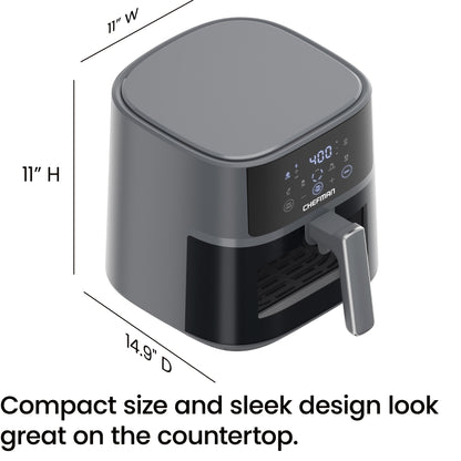 TurboFry® Touch 6 Qt Easy-View Air Fryer