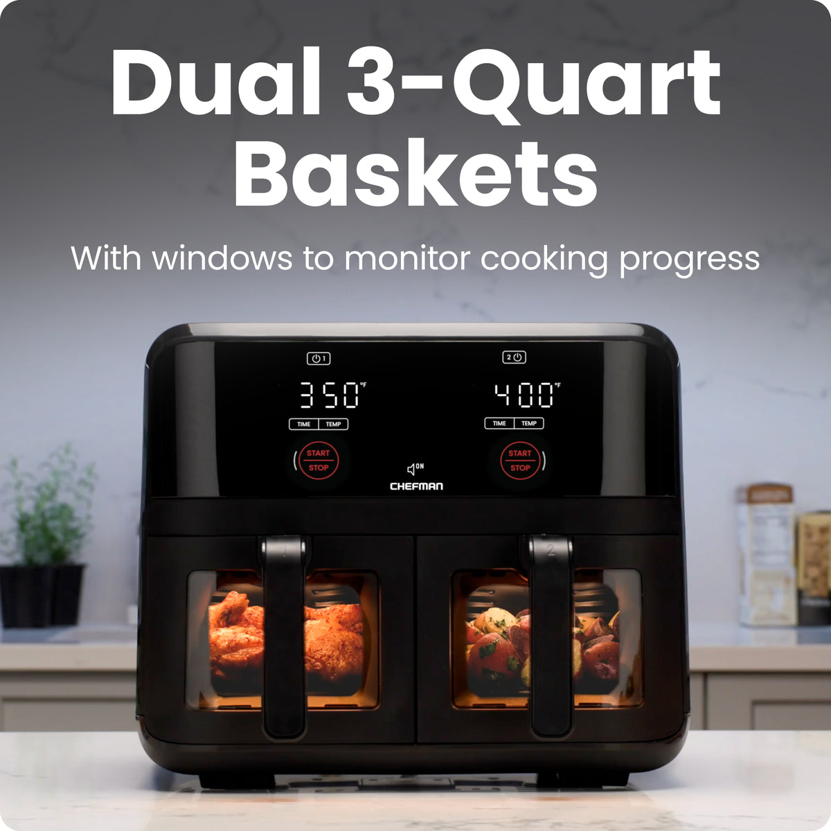 TurboFry® Touch 6 Qt. Dual-Window Air Fryer