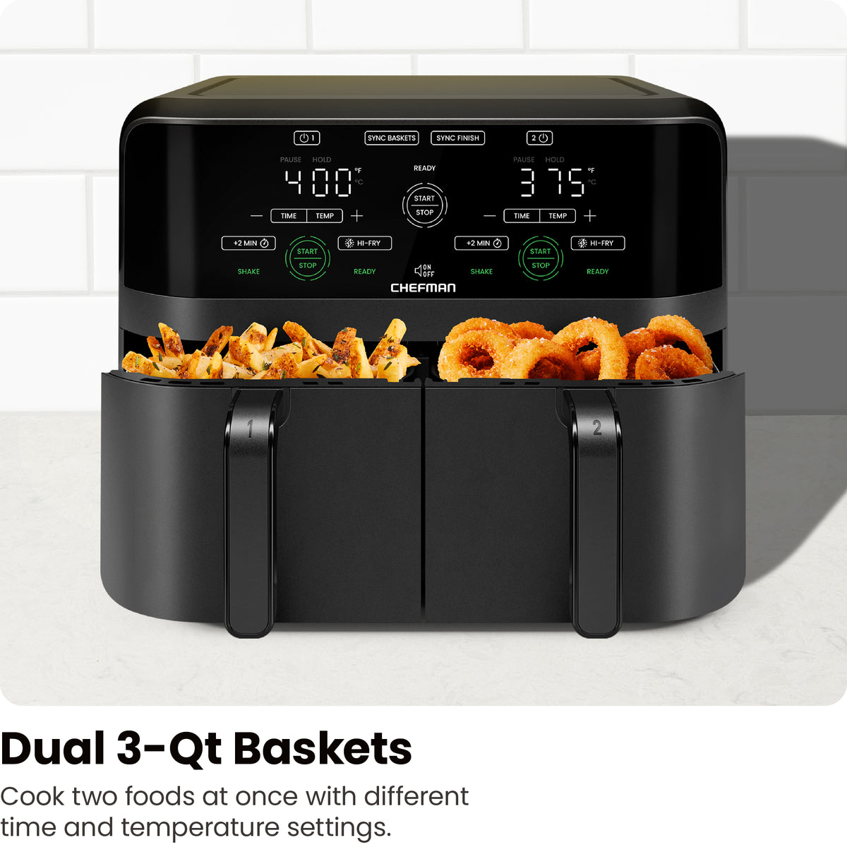 TurboFry® Touch 6 Qt. Dual-Basket Air Fryer