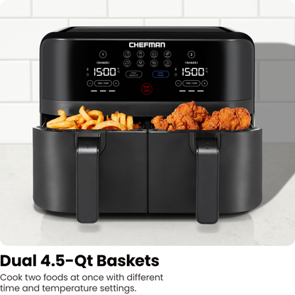 Double-Basket Air Fryer - 9 Quart