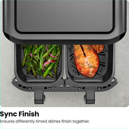 Double-Basket Air Fryer - 9 Quart