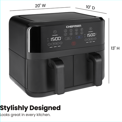 Double-Basket Air Fryer - 9 Quart