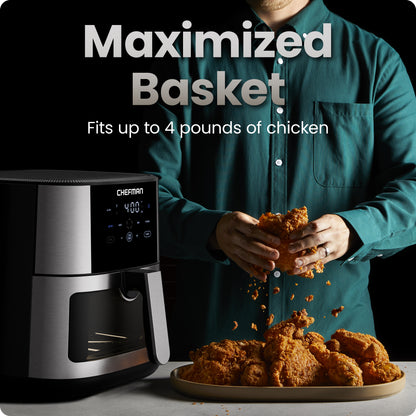 Turbofry® Easy View 8 Qt. Stainless Steel Air Fryer