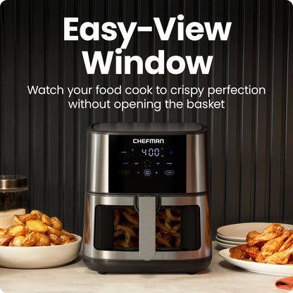 Turbofry® Easy View 8 Qt. Stainless Steel Air Fryer