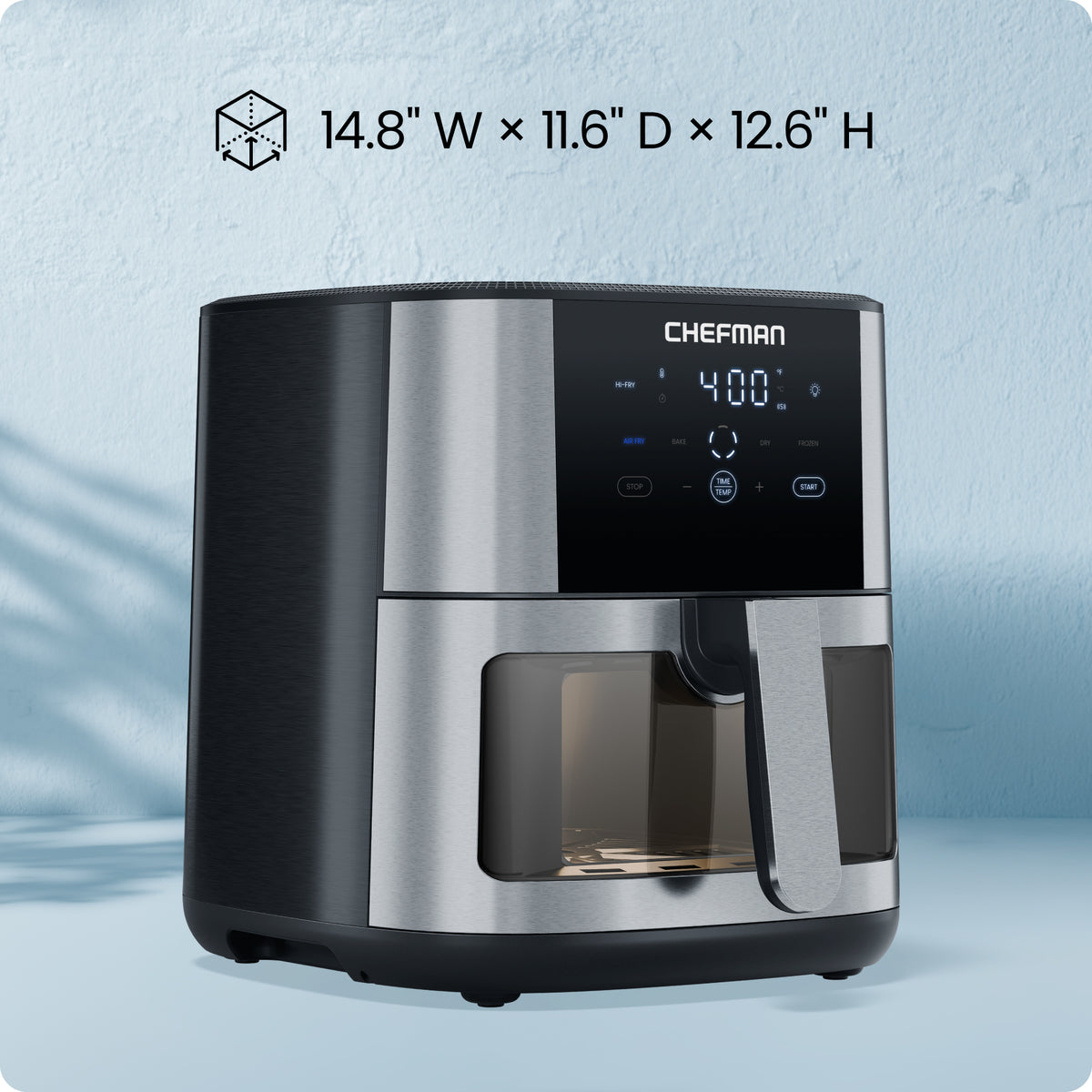 Turbofry® Easy View 8 Qt. Stainless Steel Air Fryer