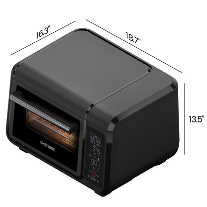 Horno tostador y freidora de aire EasyAir de 15 cuartos de galón, color negro