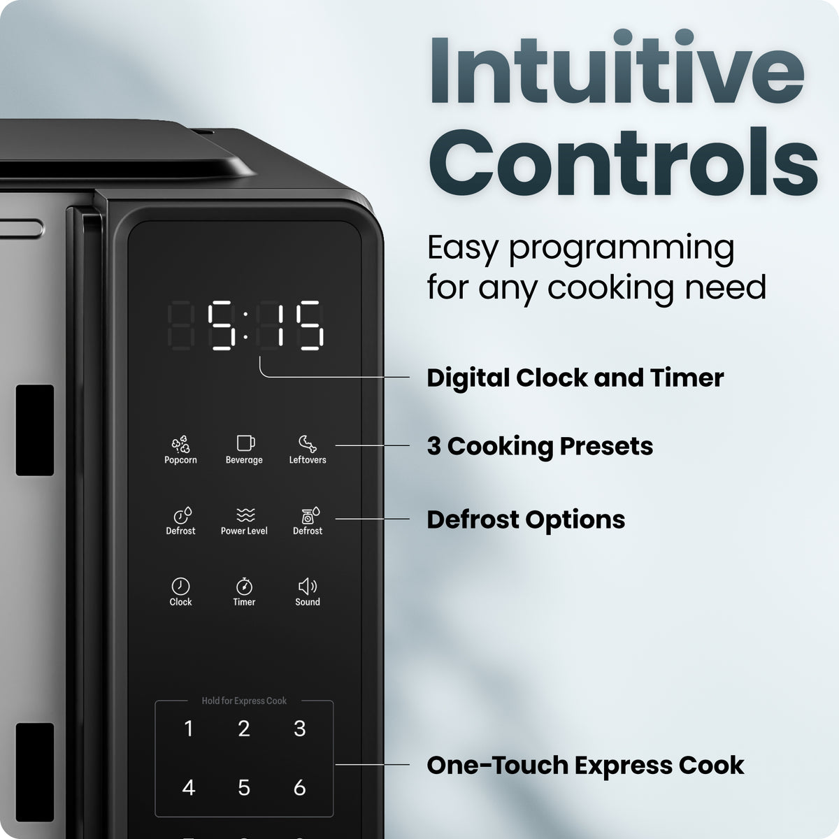 0.7 Cu. Ft. Countertop Digital Microwave Oven