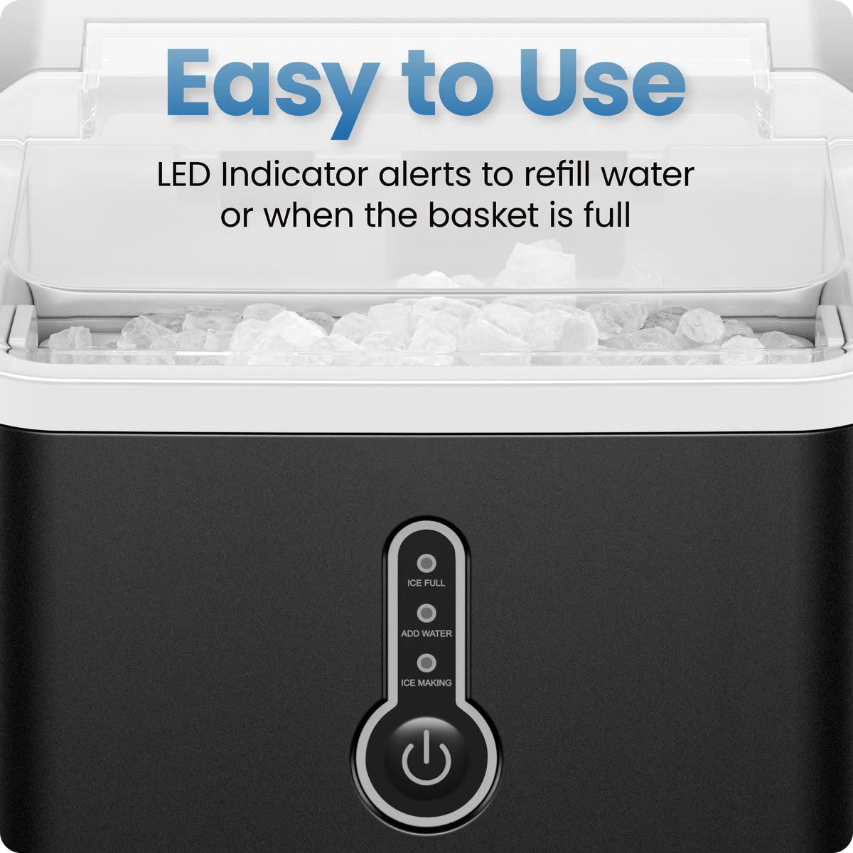 Compact Nugget Ice Maker - Black