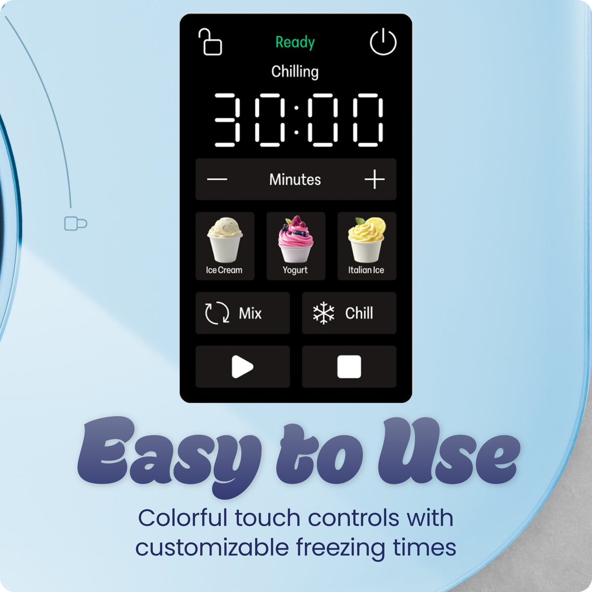 Iceman Trio™ Ice Cream Maker - Aqua