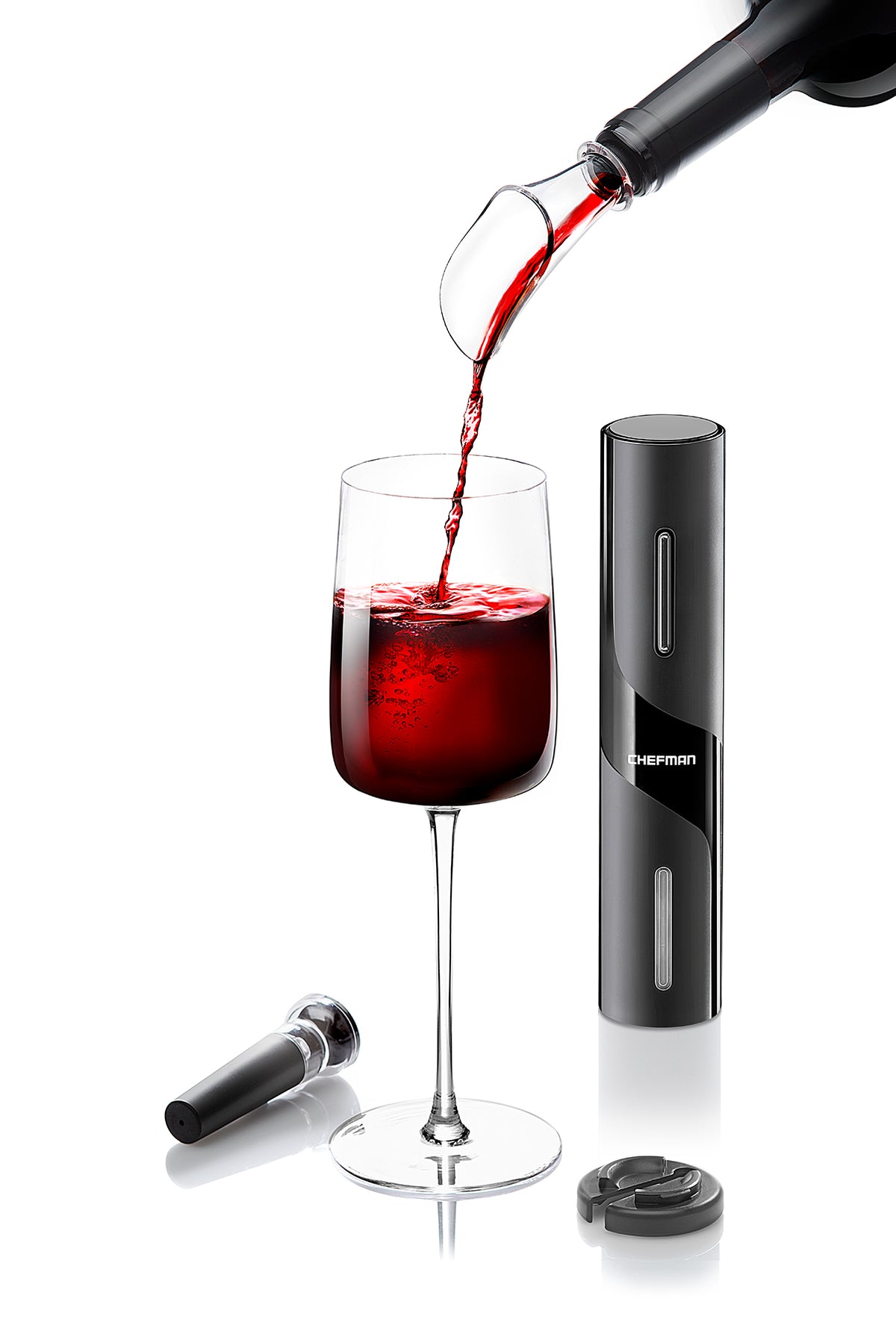 Abridor de vino eléctrico de acero inoxidable (paquete adicional)