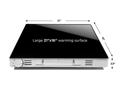 Family Size Glasstop Warming Tray