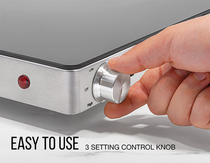Family Size Glasstop Warming Tray